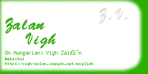 zalan vigh business card